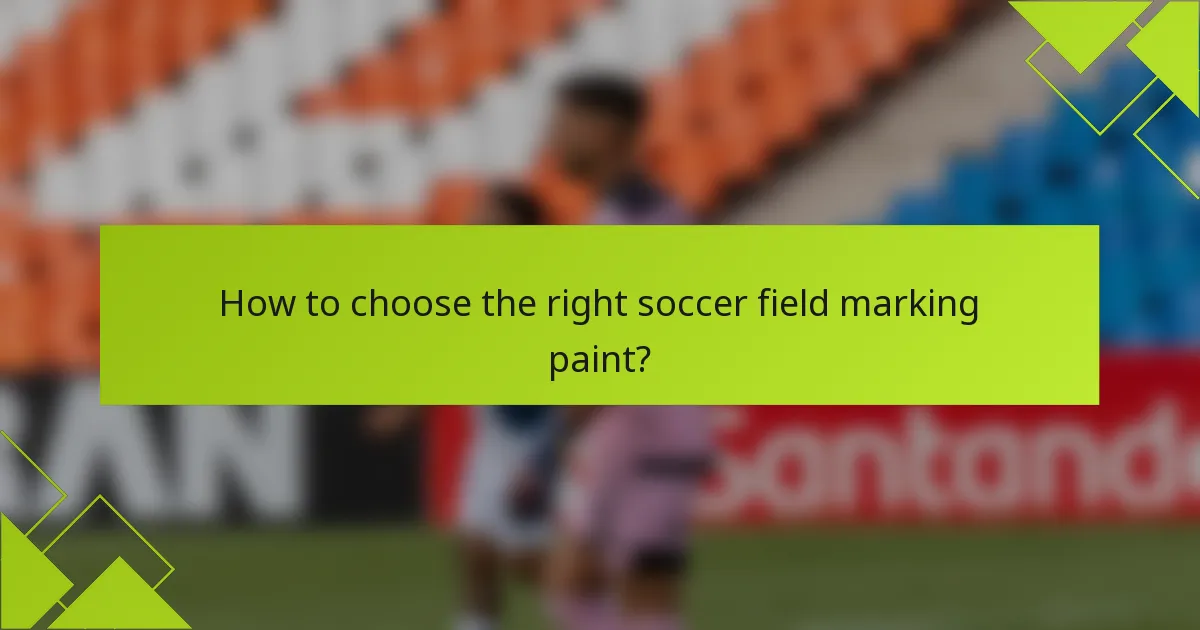How to choose the right soccer field marking paint?