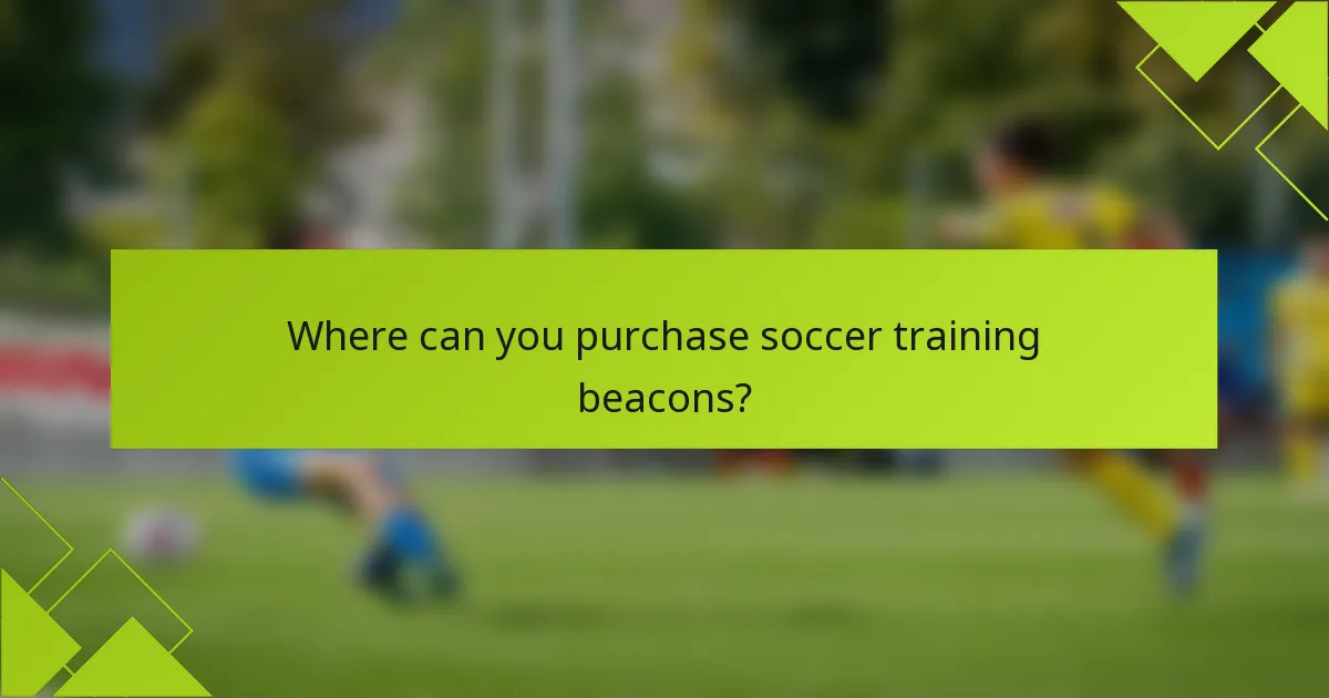 Where can you purchase soccer training beacons?